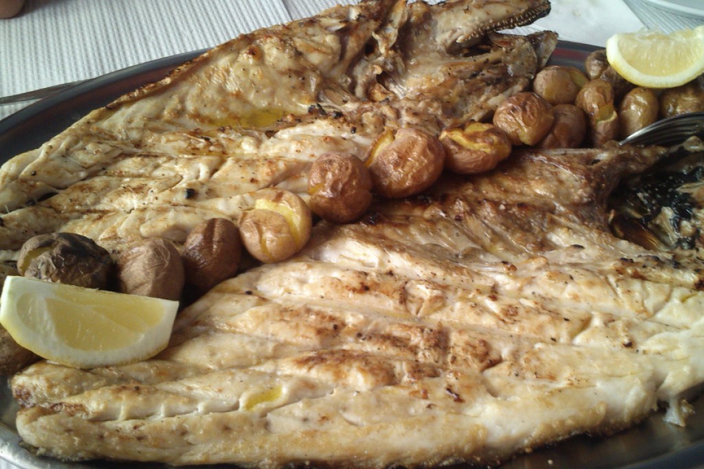 Peixe grelhado perto da Ericeira